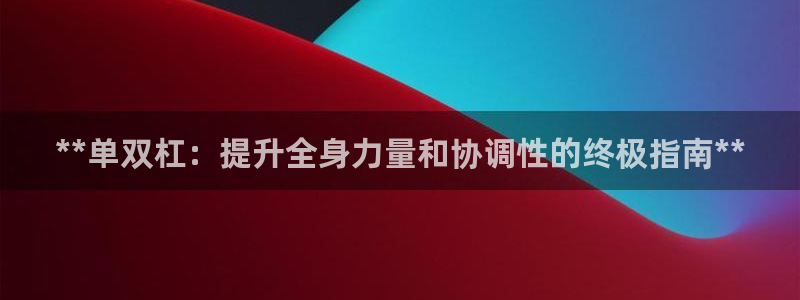 耀世娱乐平台官网登录：**单双杠：提升全身力量和协调